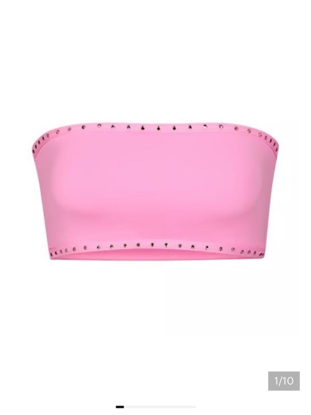 SKIMS Pink Strapless Bandeau with Stud Trim